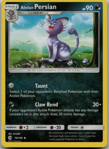 Alolan persian 149 - persian, uncommon